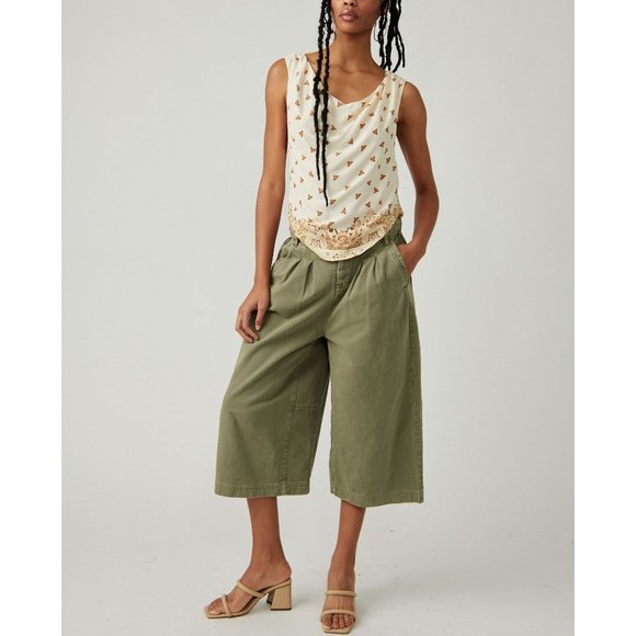 🎉LAST CHANCE🎉 FREE PEOPLE Silas Printed Cowlneck Top / Ivory Combo - Picture 12 of 13